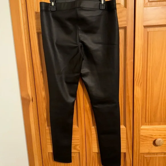 Express Black Faux Leather Pants - Picture 3 of 3